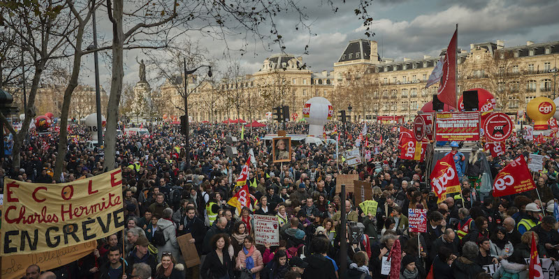 La manifestazione a Place de la Republique a Parigi. (Kiran Ridley/Getty Images)