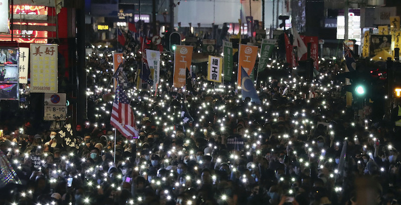 Hong Kong, 8 dicembre 2019
(Kyodo via AP Images)