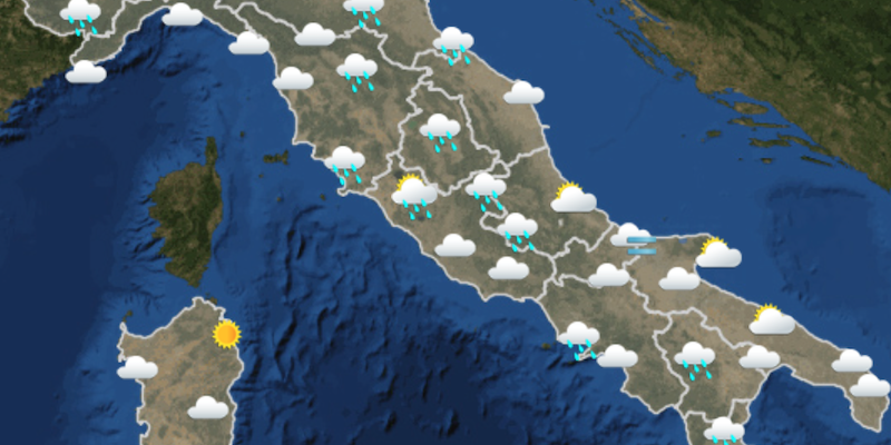 Il meteo giovedì