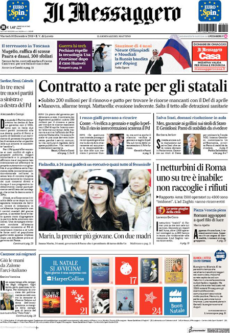 Il messaggero di che partito è