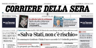 Le prime pagine di oggi