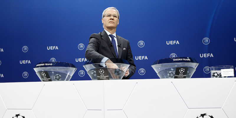 Il segretario generale della UEFA, Giorgio Marchetti (Keystone via AP)