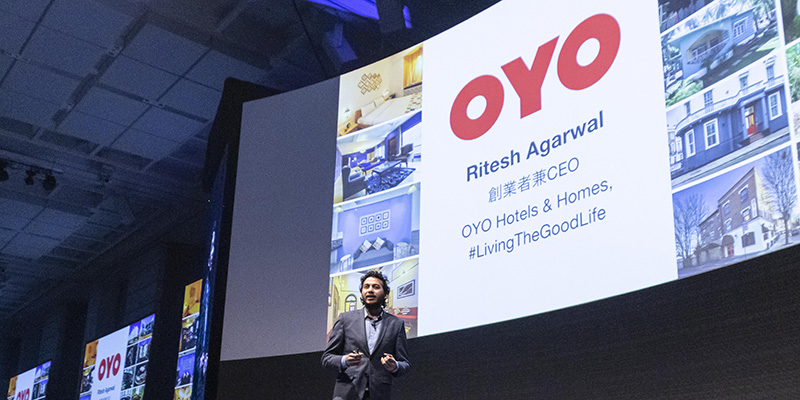 Ritesh Agarwal, fondatore e amministratore delegato di Oyo Hotels and Homes, Tokyo, luglio 2019 (Rodrigo Reyes Marin/ZUMA Wire)