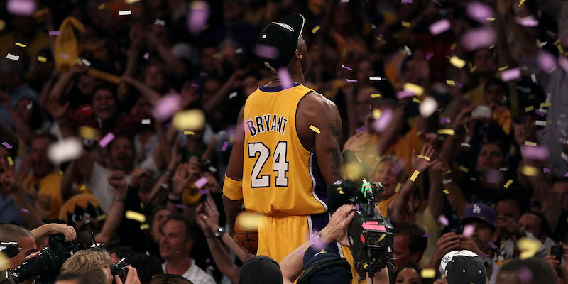 Kobe Bryant dopo le finali del 2010 vinte con i Los Angeles Lakers (Getty Images)