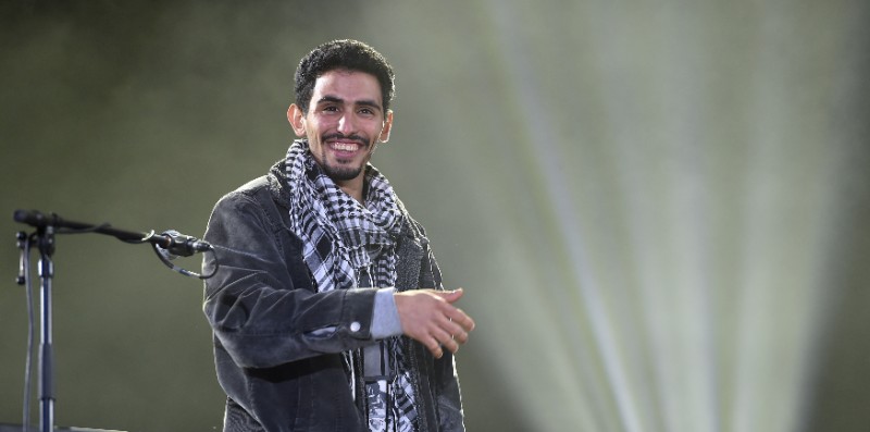 Aeham Ahmad a un festival di Monaco nel 2015 (Hannes Magerstaedt/Getty Images)