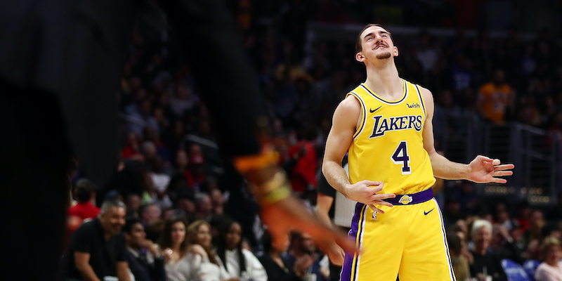 Alex Caruso quest'anno con i Los Angeles Lakers (Yong Teck Lim/Getty Images)