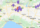 La mappa delle zone italiane interessate dal nuovo coronavirus