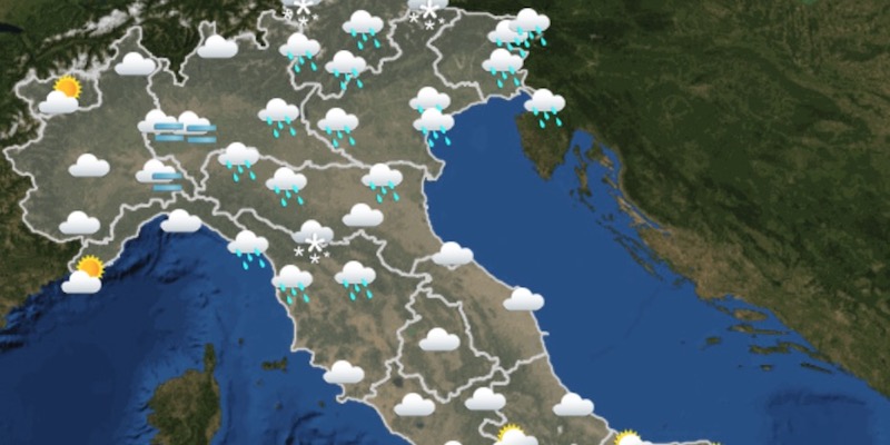 Le previsioni del tempo per la mattina di domenica 1 marzo 2020 sul nord Italia (Servizio meteorologico dell'Aeronautica militare)