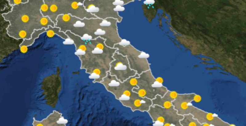 Le previsioni meteo per martedì 18 febbraio