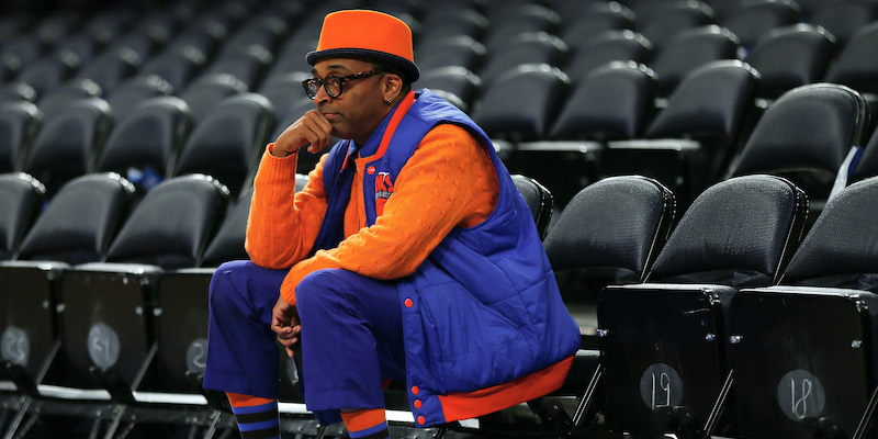 Il regista Spike Lee al Madison Square Garden per una partita dei Knicks (Getty Images)