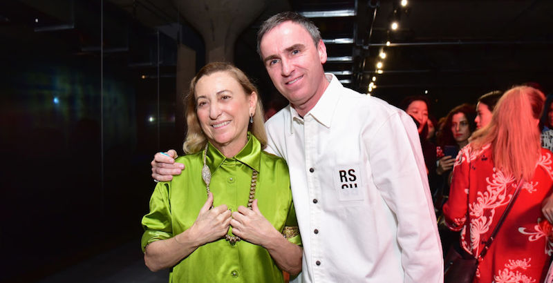 Miuccia Prada e Raf Simons 
(Sean Zanni/Getty Images)