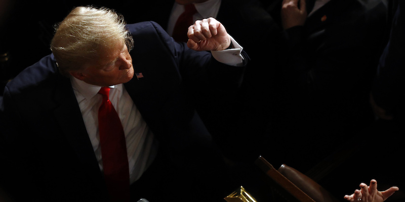 Il presidente degli Stati Uniti Donald Trump il 4 febbraio 2020 (AP Photo/Patrick Semansky)