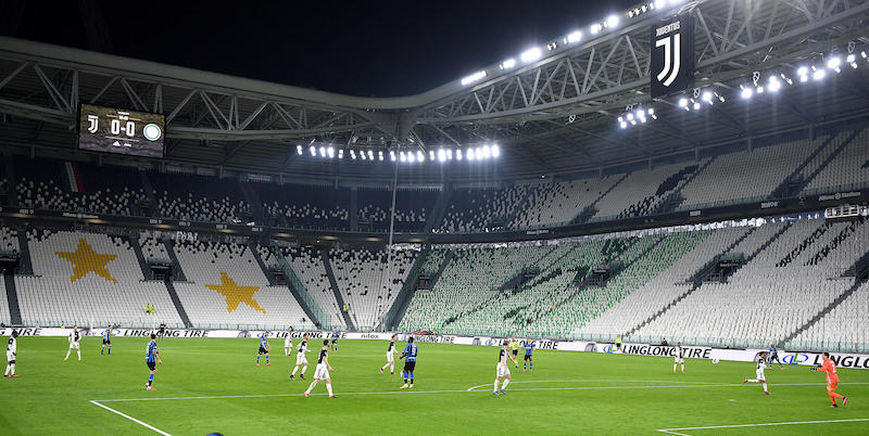 Juventus-Inter, giocata domenica sera a porte chiuse a Torino. (ANSA/ ALESSANDRO DI MARCO)