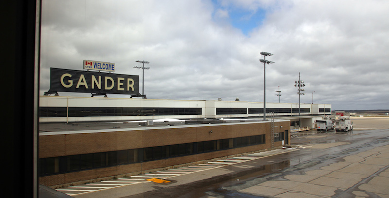 L'aeroporto di Gander, Canada, 6 aprile 2018
(Christina Horsten/dpa/ANSA)