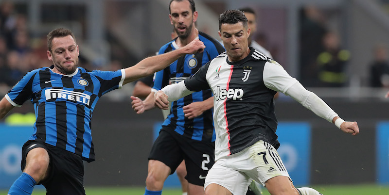 Cristiano Ronaldo nella partita di andata tra Inter e Juventus. (Emilio Andreoli/Getty Images)