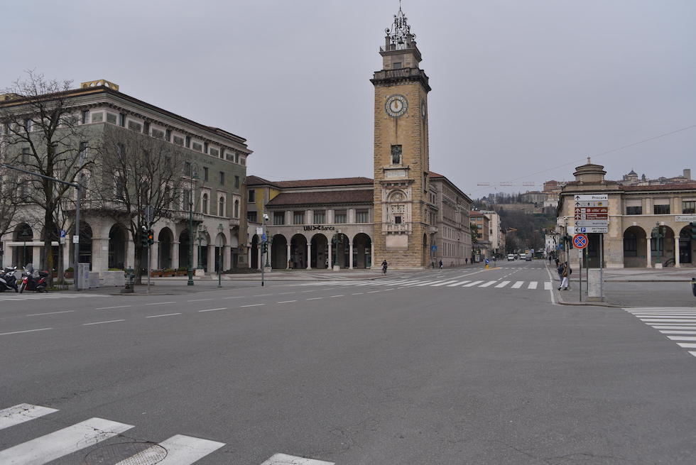 Bergamo, 9 marzo
(ANSA/ FILIPPO VENEZIA)