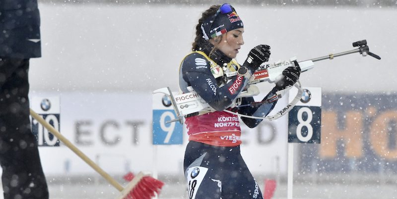 Dorothea Wierer a Kontiolahti, Finlandia, 13 marzo 2020
(Jussi Nukari/Lehtikuva via AP)