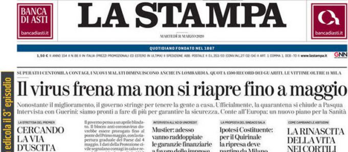 Le prime pagine di oggi