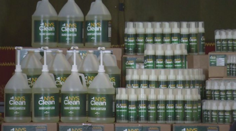 Lo stato di New York ha iniziato a produrre il disinfettante per le mani