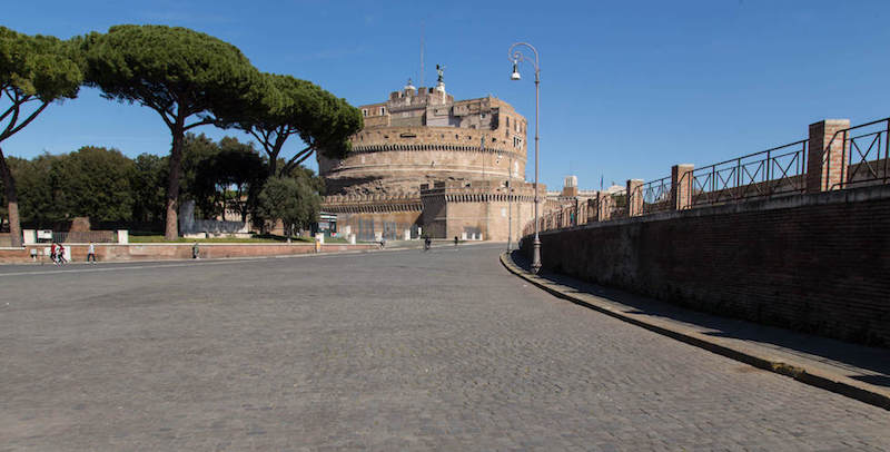 Castel Sant'Angelo, Roma, 12 marzo 2020
(© Matteo Nardone/Pacific Press via ZUMA Wire / ANSA)