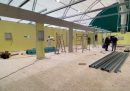 I lavori di costruzione per la nuova unità di terapia intensiva dell'ospedale San Raffaele di Milano