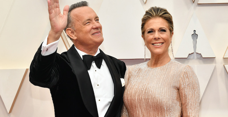 Tom Hanks e Rita Wilson agli Oscar, 9 febbraio 2020 (Amy Sussman/Getty Images)