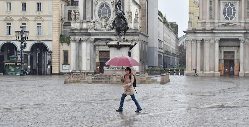 Piazza San Carlo a Torino. (ANSA/ ALESSANDRO DI MARCO)