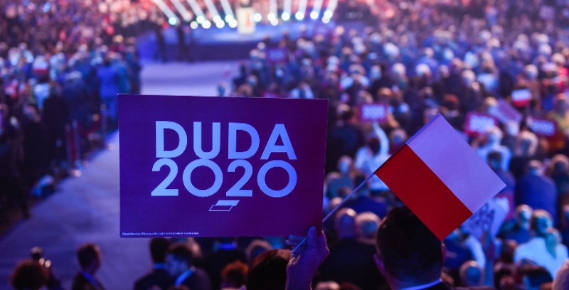 Sostenitori del presidente polacco durante la convention che ha aperto la sua campagna per le elezioni presidenziali, Varsavia 14 febbraio 2020 - Omar Marques/Getty Images
