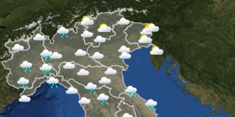Le previsioni del tempo per la mattina del 21 aprile 2020 sul Nord Italia (Servizio meteorologico dell'Aeronautica militare)