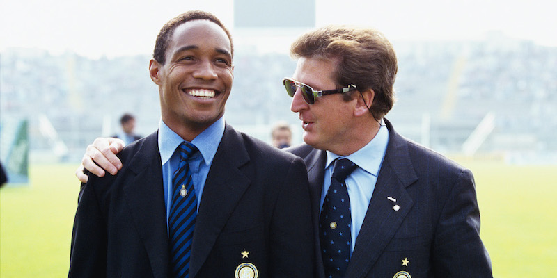 Roy Hodgson e Paul Ince, allenatore e attaccante inglesi dell'Inter, a Bergamo nel 1996 (Claudio Villa/Allsport/Getty Images)