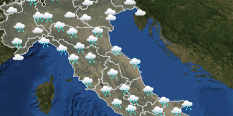 Le previsioni del tempo per lunedì 20 aprile