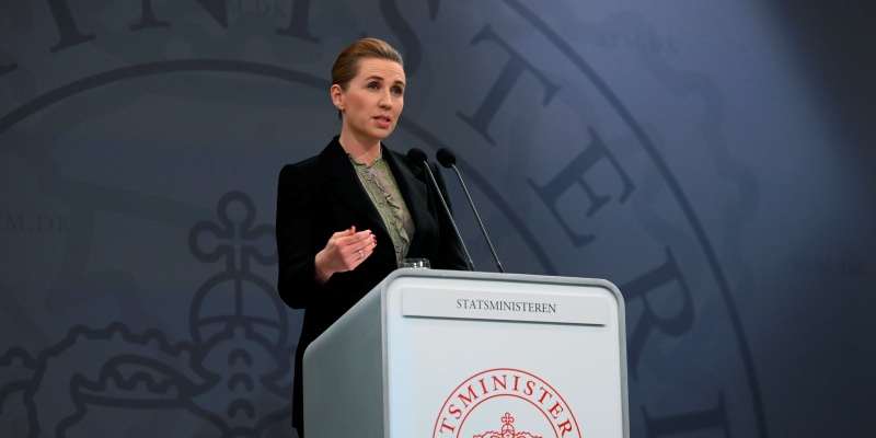 La prima ministra danese Mette Frederiksen (Philip Davali/Ritzau Scanpix via AP)
