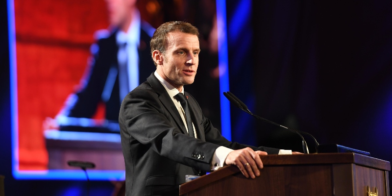Il presidente francese e leader de La République en marche Emmanuel Macron (Haim Tzach-Pool/Getty Images)