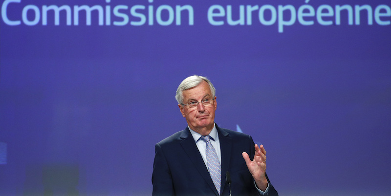 Il capo della delegazione europea nelle trattative su Brexit Michel Barnier. (Francois Lenoir, Pool Photo via AP)