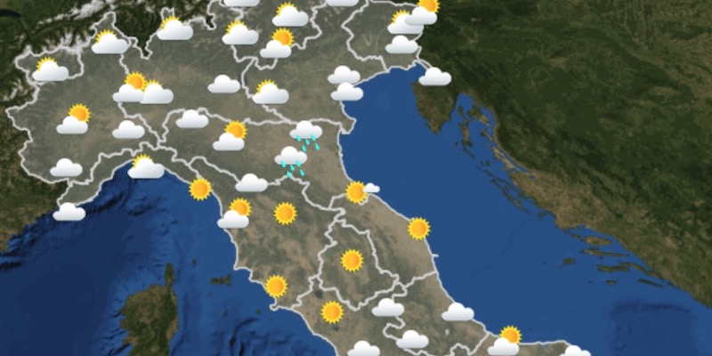 Le previsioni del tempo per la mattina di domenica 17 maggio 2020 sul nord Italia (Servizio meteorologico dell'Aeronautica militare)