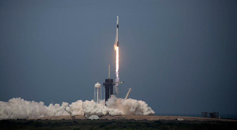 Il lancio di Crew Dragon (Saul Martinez/Getty Images)