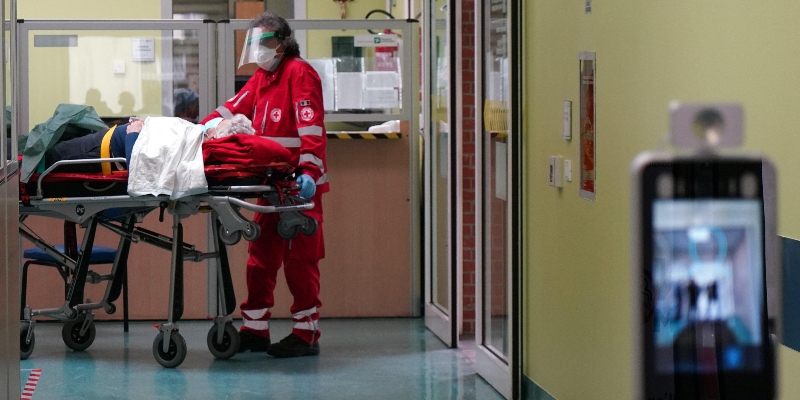 Riapre il Pronto Soccorso dell’Ospedale di Codogno chiuso dalla notte tra il 20 e il 21 Febbraio (ANSA / MATTEO BAZZI)