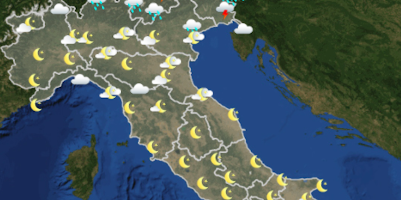 Le previsioni meteo per giovedì 18 giugno