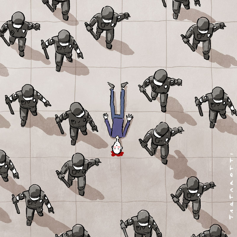 L’anziano sul marciapiede