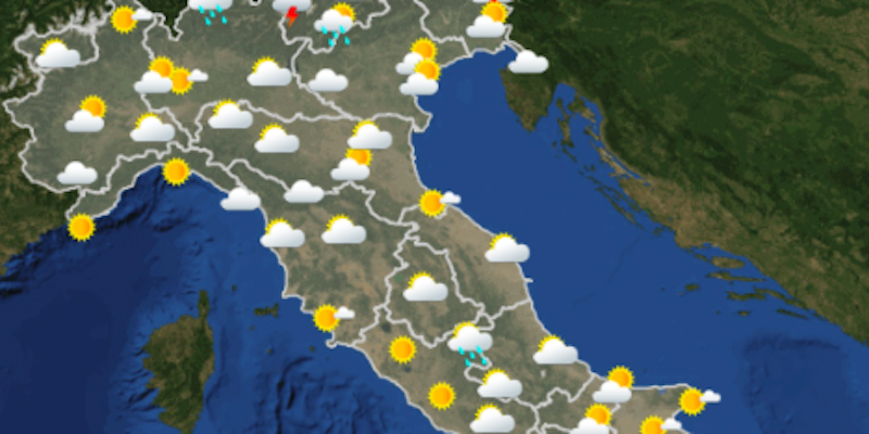 Le previsioni meteo per giovedì 25 giugno