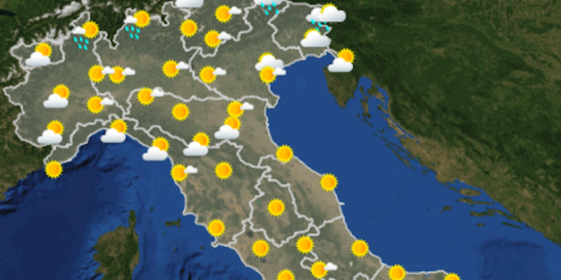 Meteo: le previsioni per venerdì 26 giugno