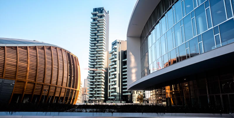 UniCredit Pavillion in Porta Nuova complex - Milano - Italy.