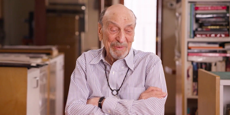 Milton Glaser nel 2018 (AIGAdesign)