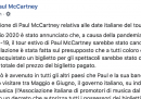 Secondo Paul McCartney è «scandaloso» che i biglietti dei suoi concerti italiani cancellati per il coronavirus non siano rimborsati