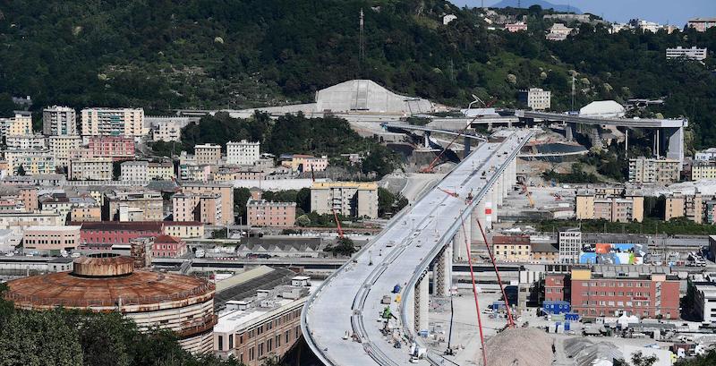 Il nuovo ponte Morandi fotografato il 26 giugno. (ANSA/LUCA ZENNARO)
