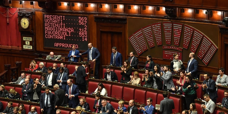 L'8 ottobre 2019 la Camera approva il taglio dei parlamentari (ANSA/ALESSANDRO DI MEO)