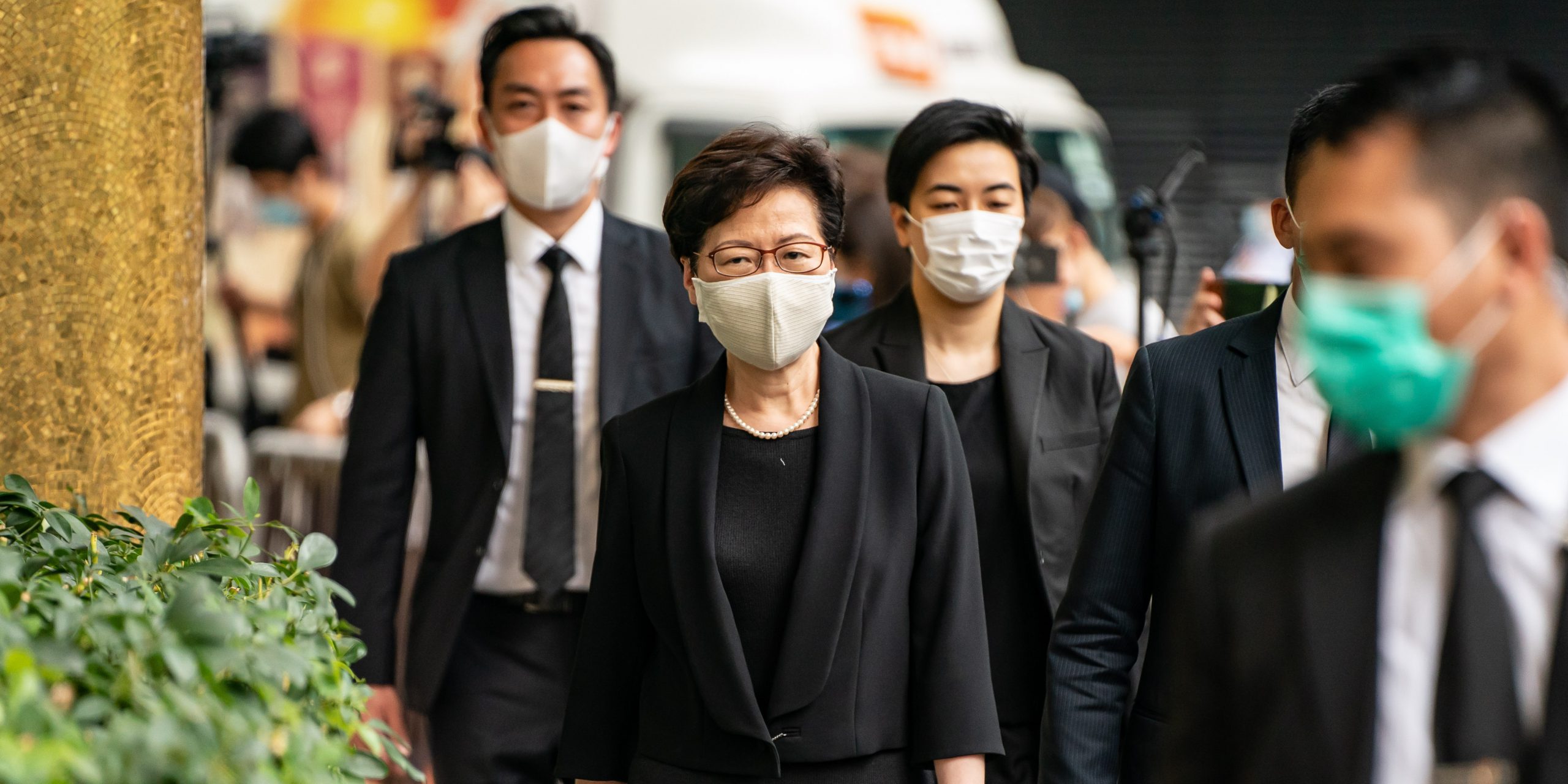 
La governatrice di Hong Kong Carrie Lam il 10 luglio 2020 (Anthony Kwan/Getty Images)
