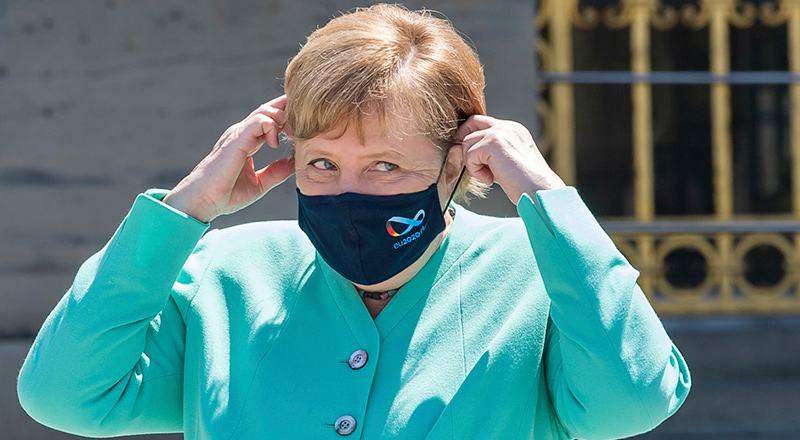 La cancelliera tedesca Angela Merkel (Peter Kneffel/DPA via AP, Pool)