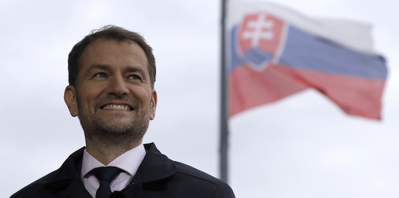 Il primo ministro slovacco Igor Matovic (AP Photo/Petr David Josek/FILE)