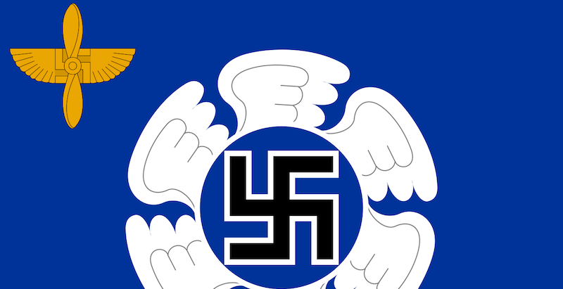 Una bandiera dell'aeronautica militare finlandese.